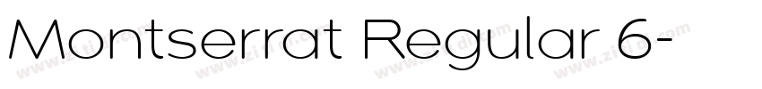 Montserrat Regular 6字体转换